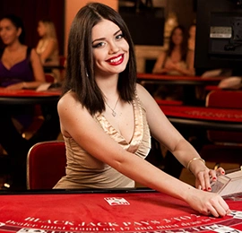 Selection of live casino games on 57v interface